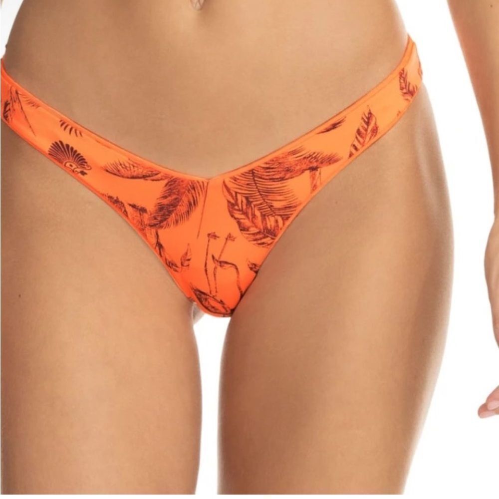 Maaji Swim Orange Reversable Bikini Bottom- xs